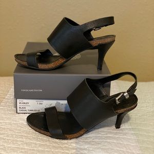 Vince Camuto heeled sandals.
